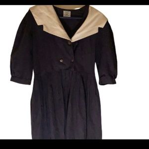 SUPER RARE ICONIC NAUTICAL DRESS BY LAURA ASHLEY (CIRCA 1980)!!!